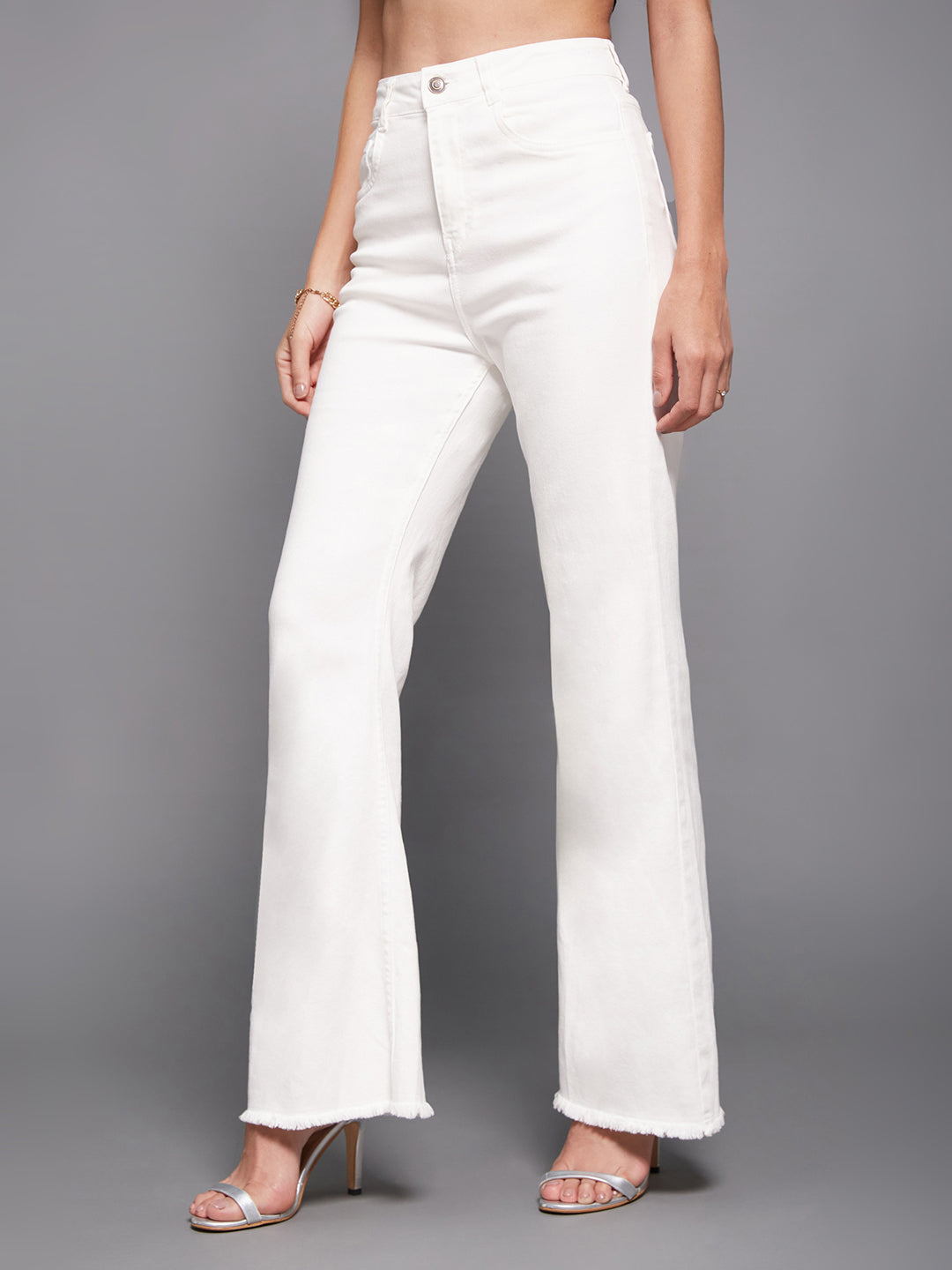 CHASEstretch™ White Bootcut High-Rise Stretchable Denim Jeans