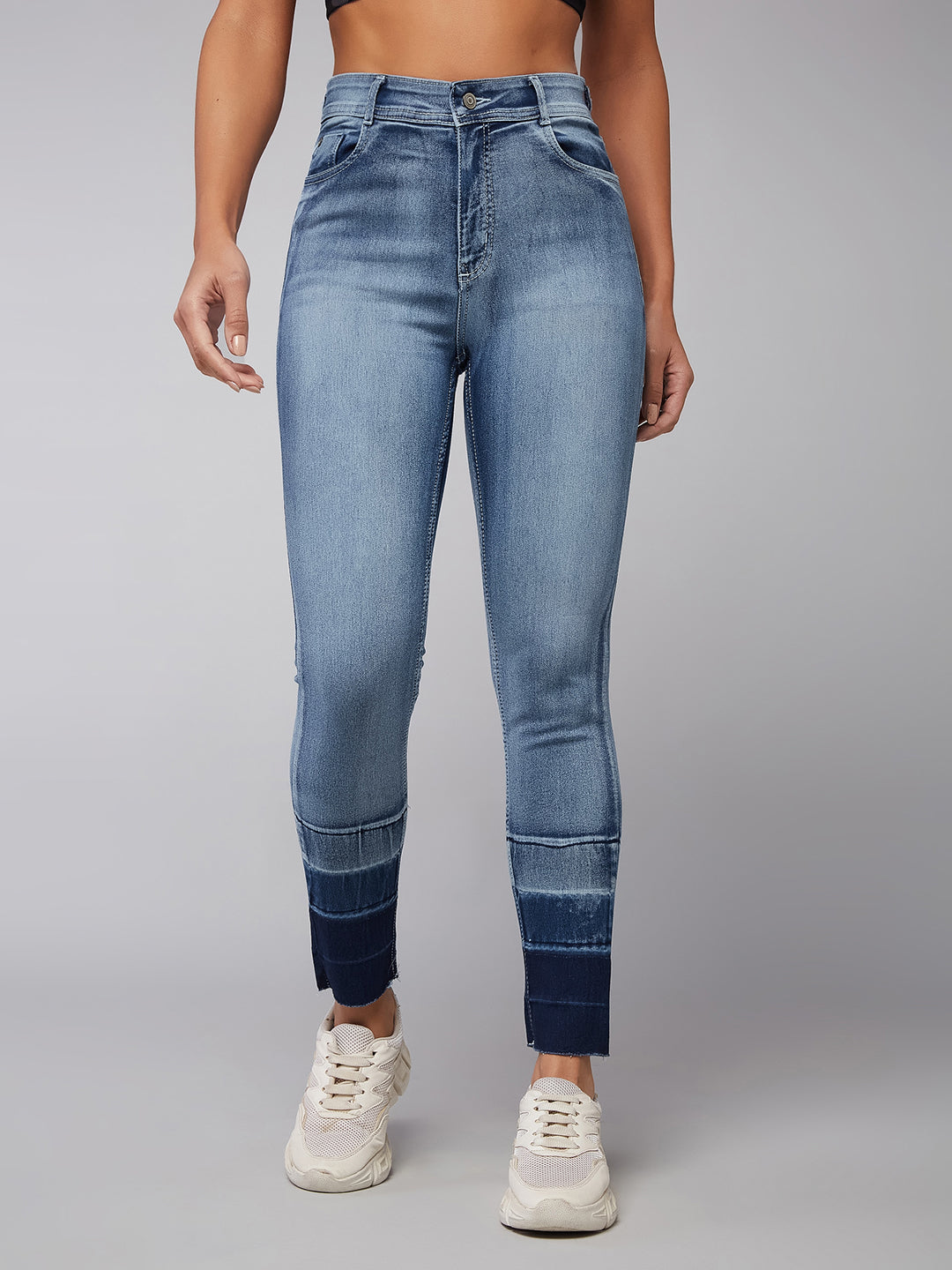 CHASEstretch™ Light Blue Skinny-Fit High-Rise Ankle Length Denim Jeans