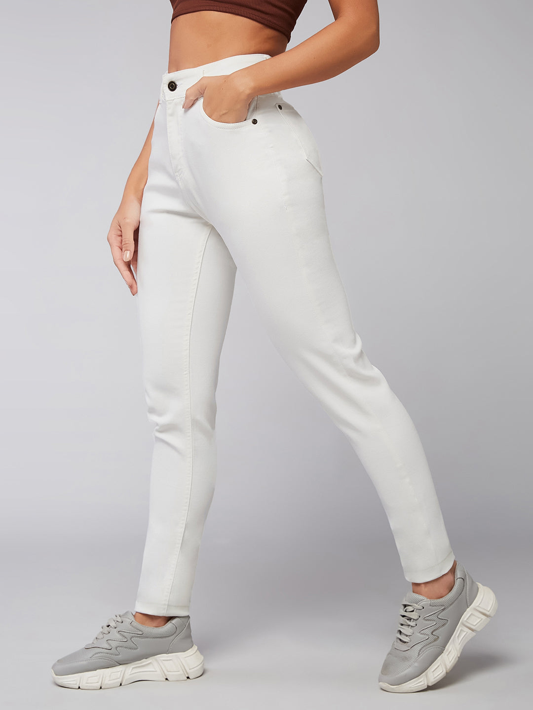 CHASEstretch™ White Skinny Mid-Rise Denim Jeans