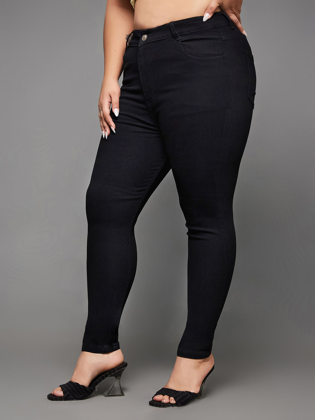 CHASEstretch™ Black Skinny-Fit High-Rise Stretchable Denim Jeans