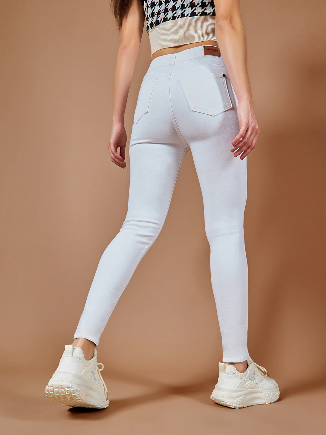 CHASEstretch™ White Skinny High-Rise Bleached Denim Jeans