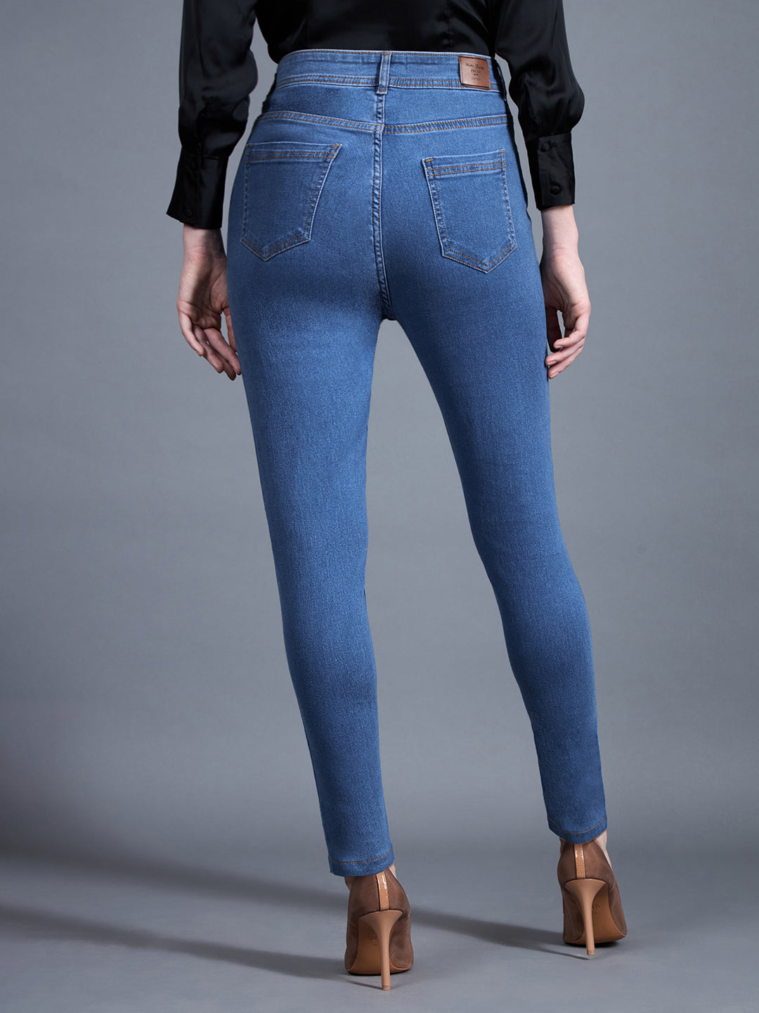 24/7 Comfort Blue Skinny High-Rise Cropped Denim Jeans