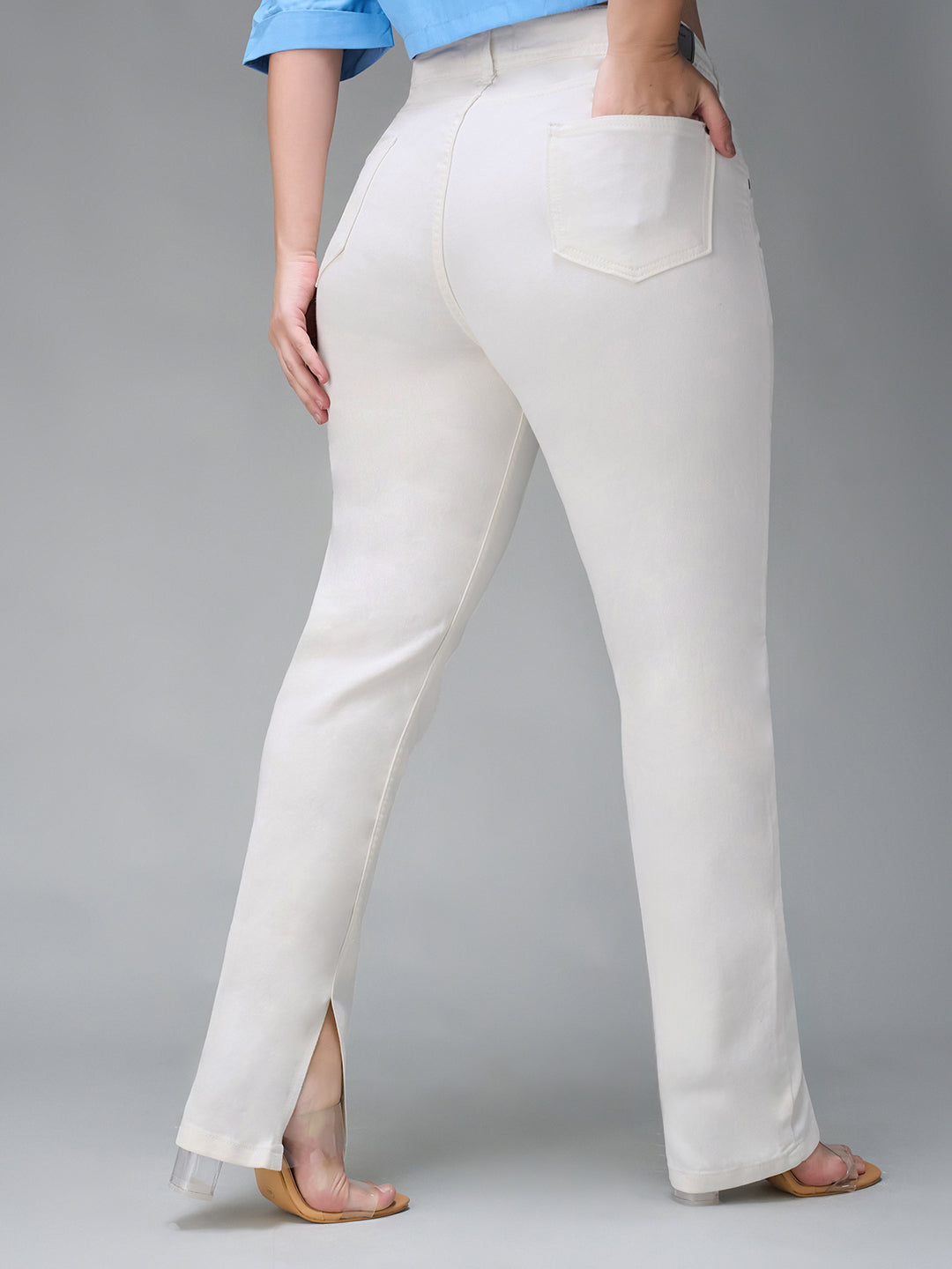 24/7 Comfort White Skinny Mid-Rise Stretchable Denim Jeans