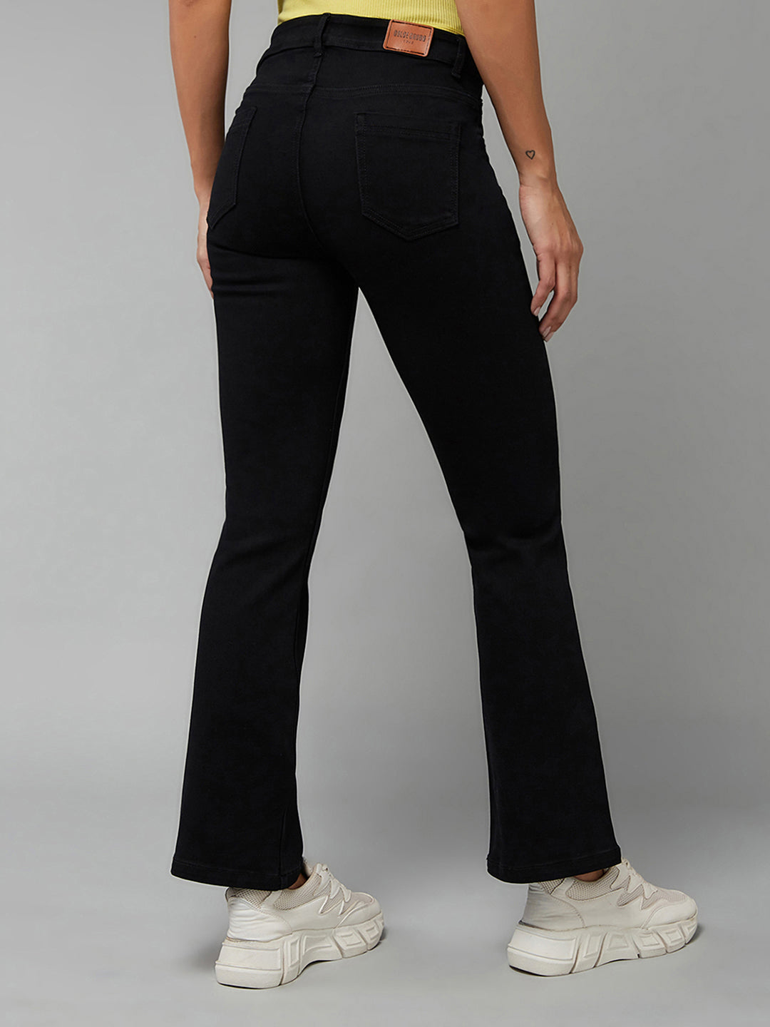 24/7 Comfort Black Bootcut High-Rise Stretchable Denim Jeans