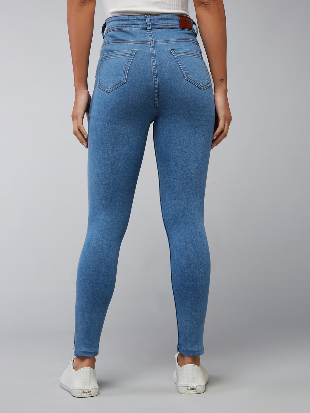 CHASEstretch™ Blue Skinny-Fit High-Rise Cropped Stretchable Denim Jeans