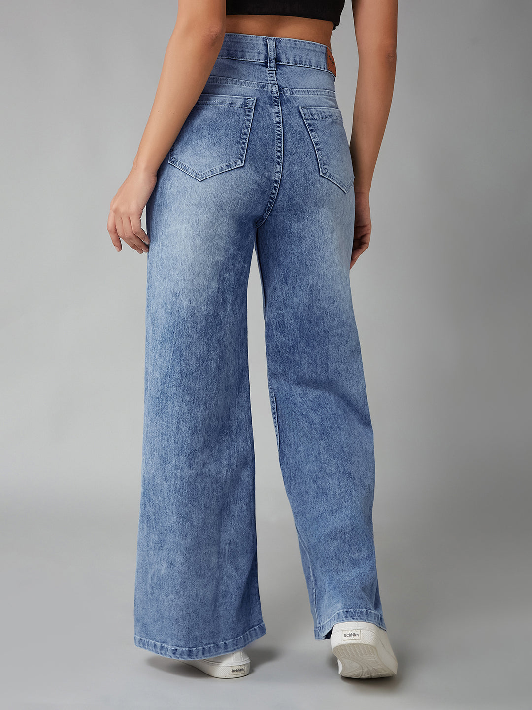 CHASEshape™ Light-Blue Wide-Leg High-Rise Denim Jeans