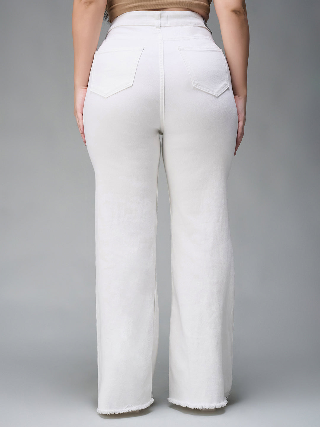 CHASEstretch™ White Bootcut High-Rise Stretchable Denim Jeans