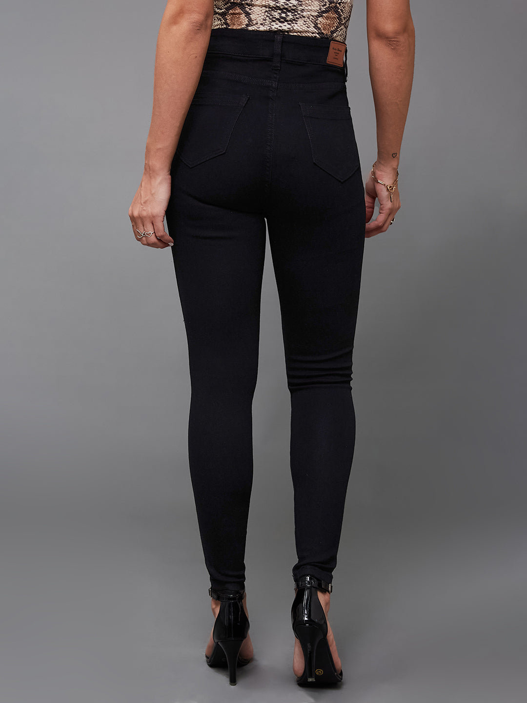 CHASEstretch™ Black Skinny-Fit High-Rise Denim Jeans