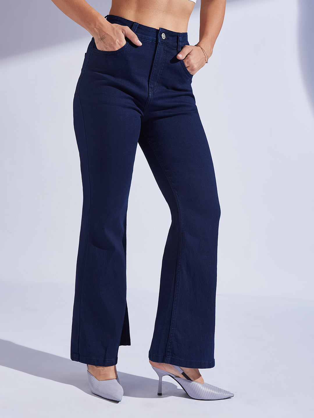 CHASEshape™ Light-Shaping Bootcut High-Rise Navy Blue Denim Jeans