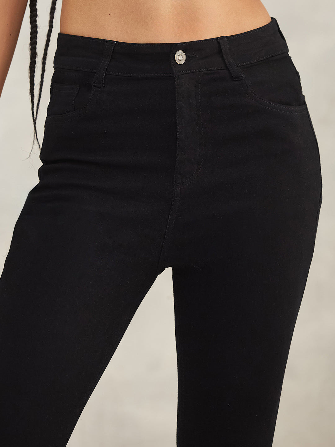 Women's Black Skinny High-Rise Stretchable Denim Jeans