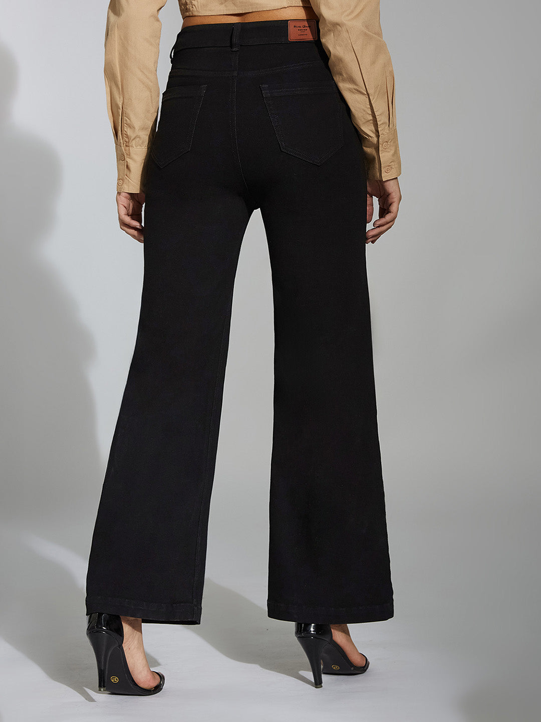 CHASEshape™ Black Bootcut High-Rise Stretchable Denim Jeans