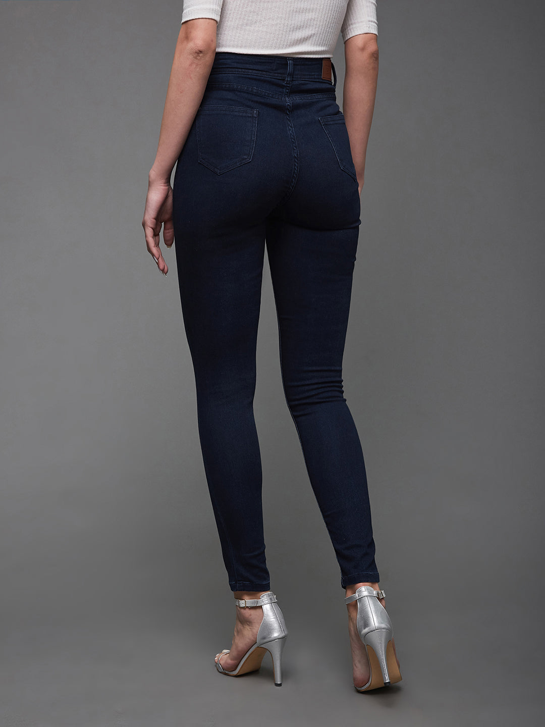 CHASEstretch™ Navy-Blue Skinny-Fit High-Rise Denim Jeans