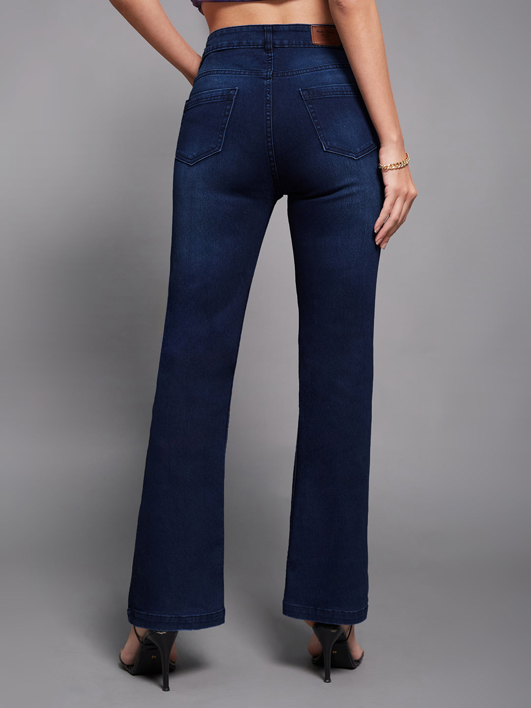 CHASEstretch™ Navy-Blue Bootcut Mid-Rise Denim Jeans