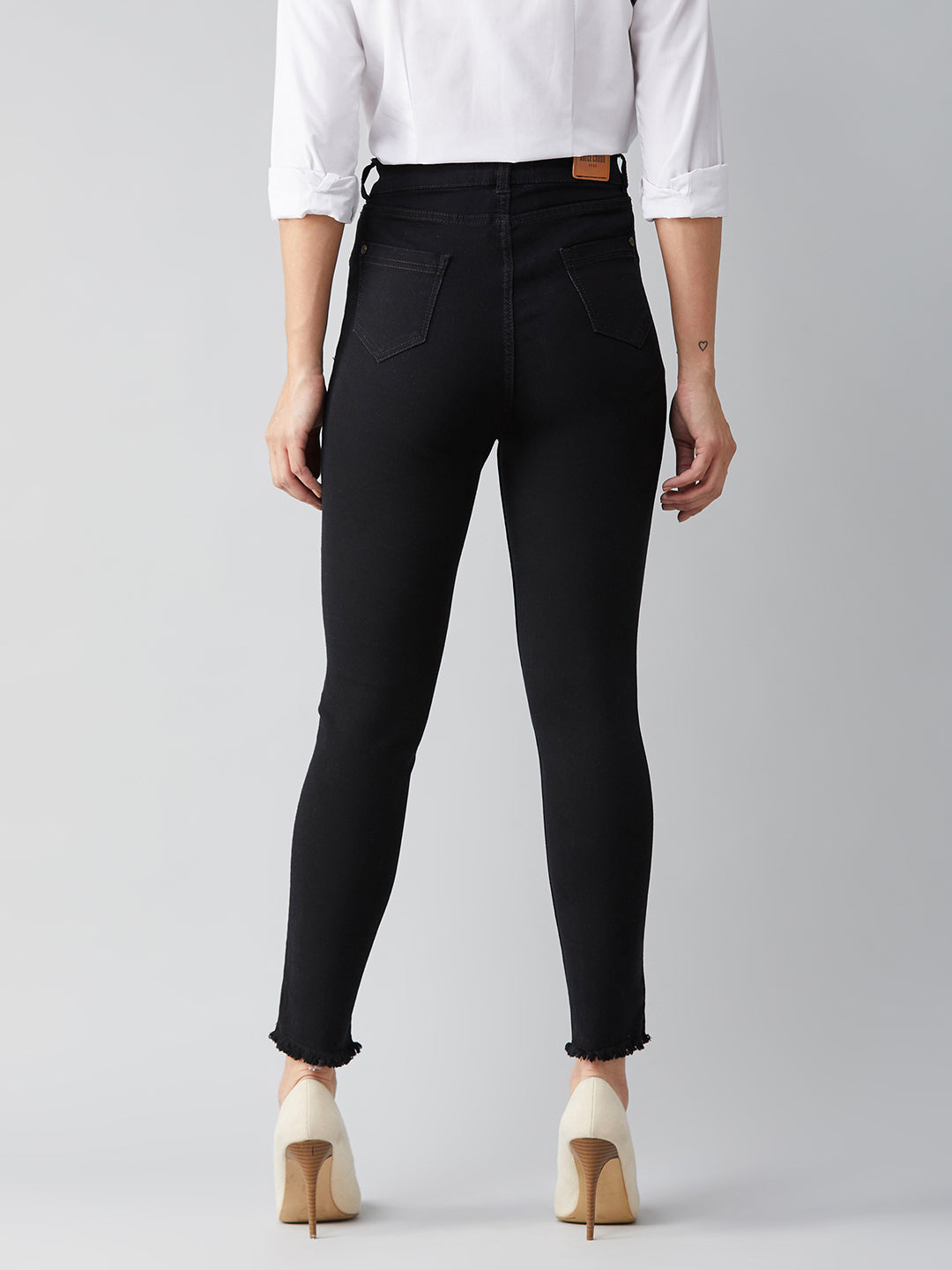 24/7 Comfort Black Slim-Fit High-Rise Denim Jeans