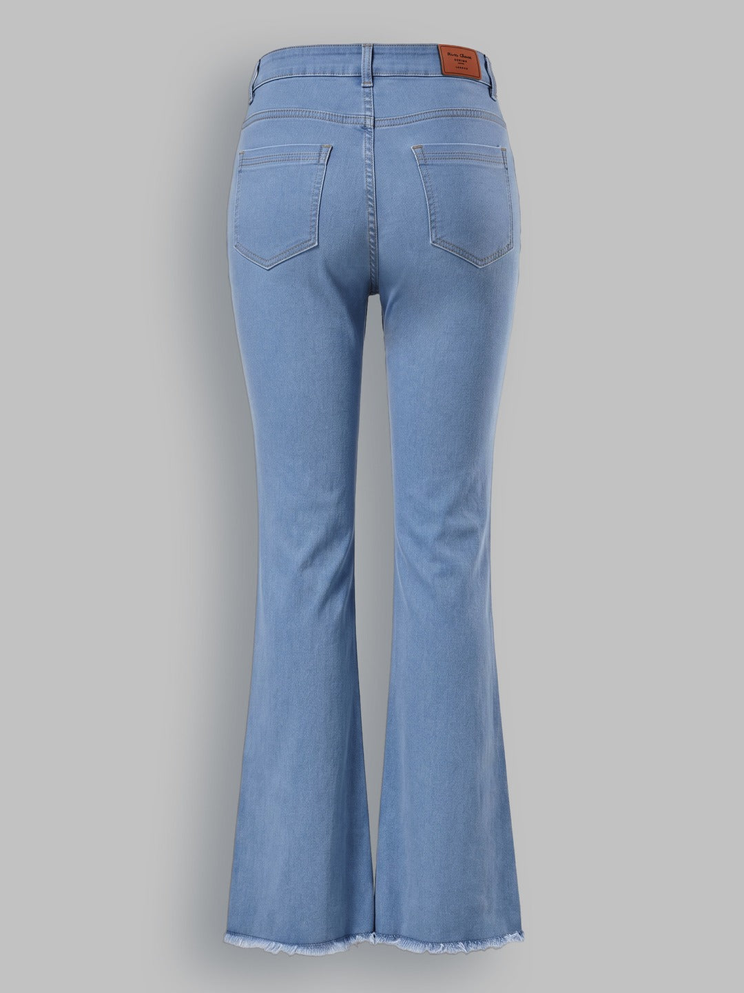 Light Blue Bootcut High rise Stretchable Denim Jeans for Women