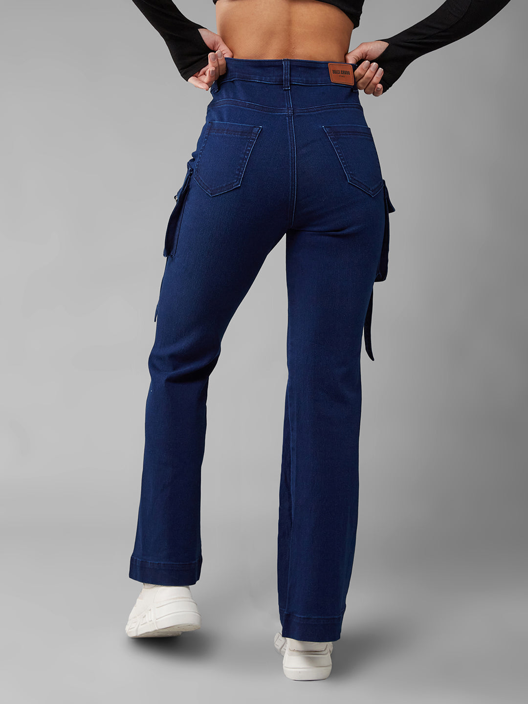 CHASEstretch™ Navy-Blue Bootcut High-Rise Denim Jeans