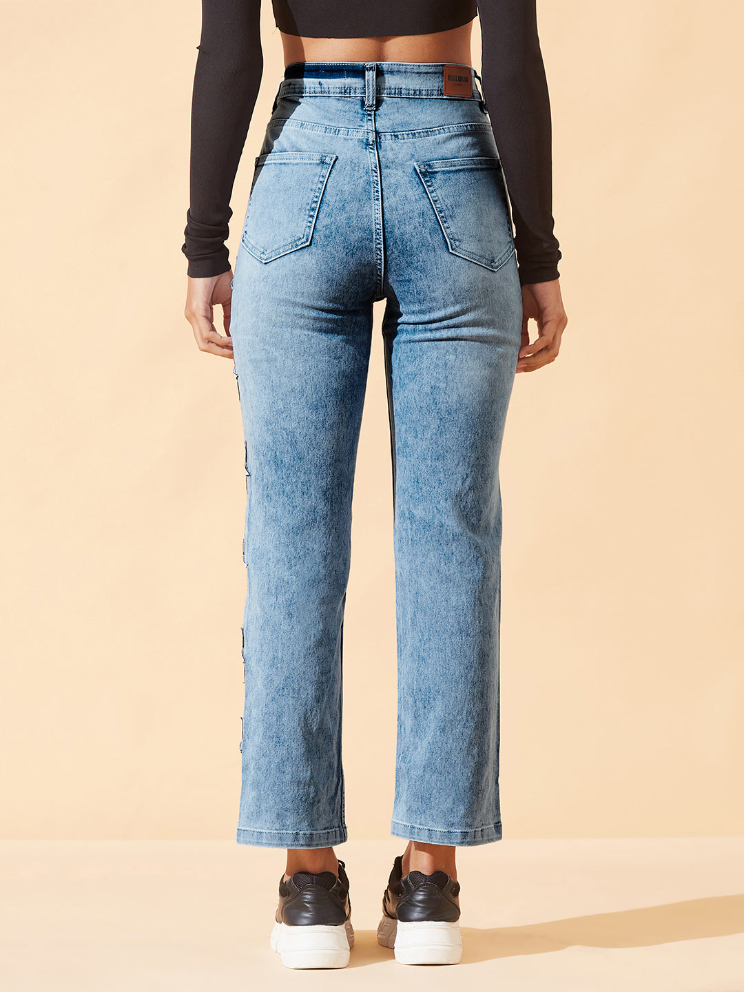 24/7 Comfort Light-Blue Slim Fit High-Rise Stretchable Denim Jeans for Women