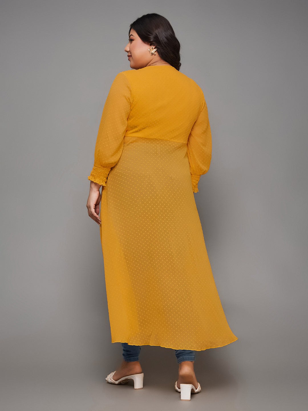 Body Bliss Mustard Yellow Empire Maxi Top