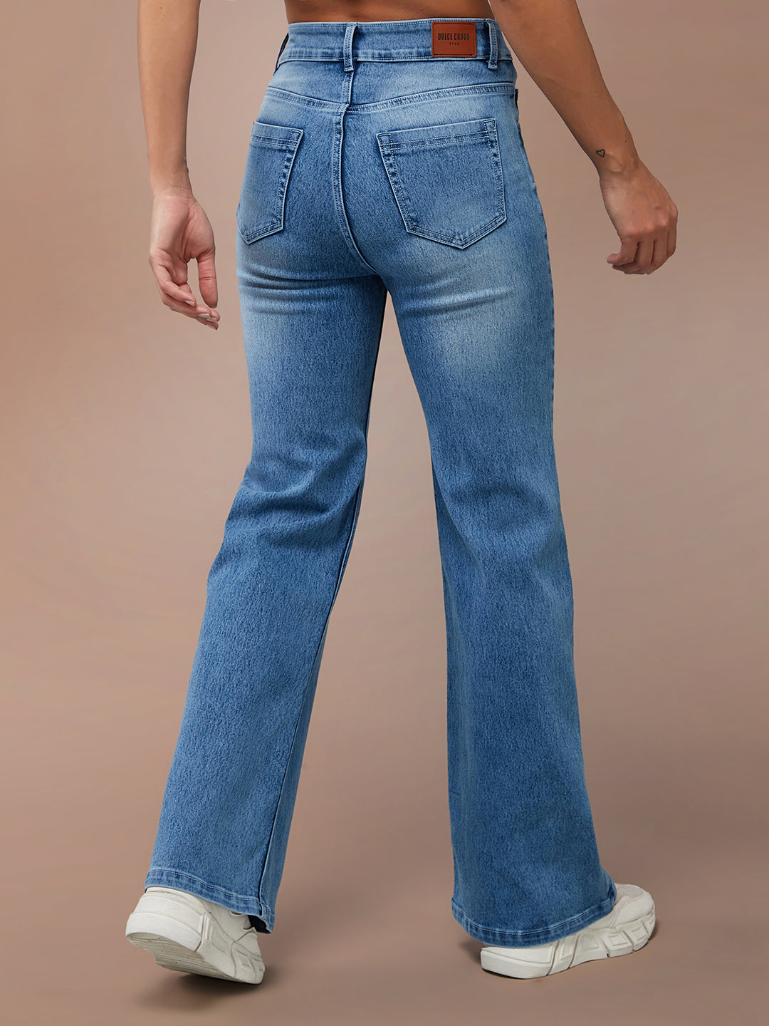 CHASEstretch™ Light Blue Wide-Leg High-Rise Denim Jeans
