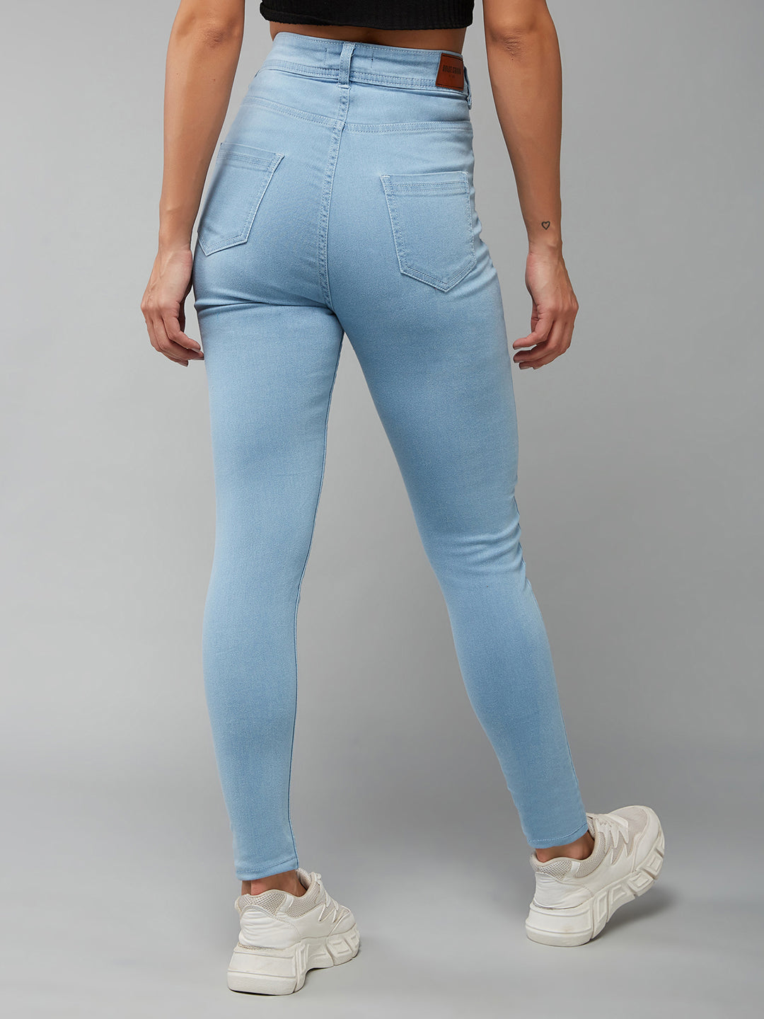 CHASEstretch™ Light Blue Skinny High-Rise Ice-Wash Denim Jeans