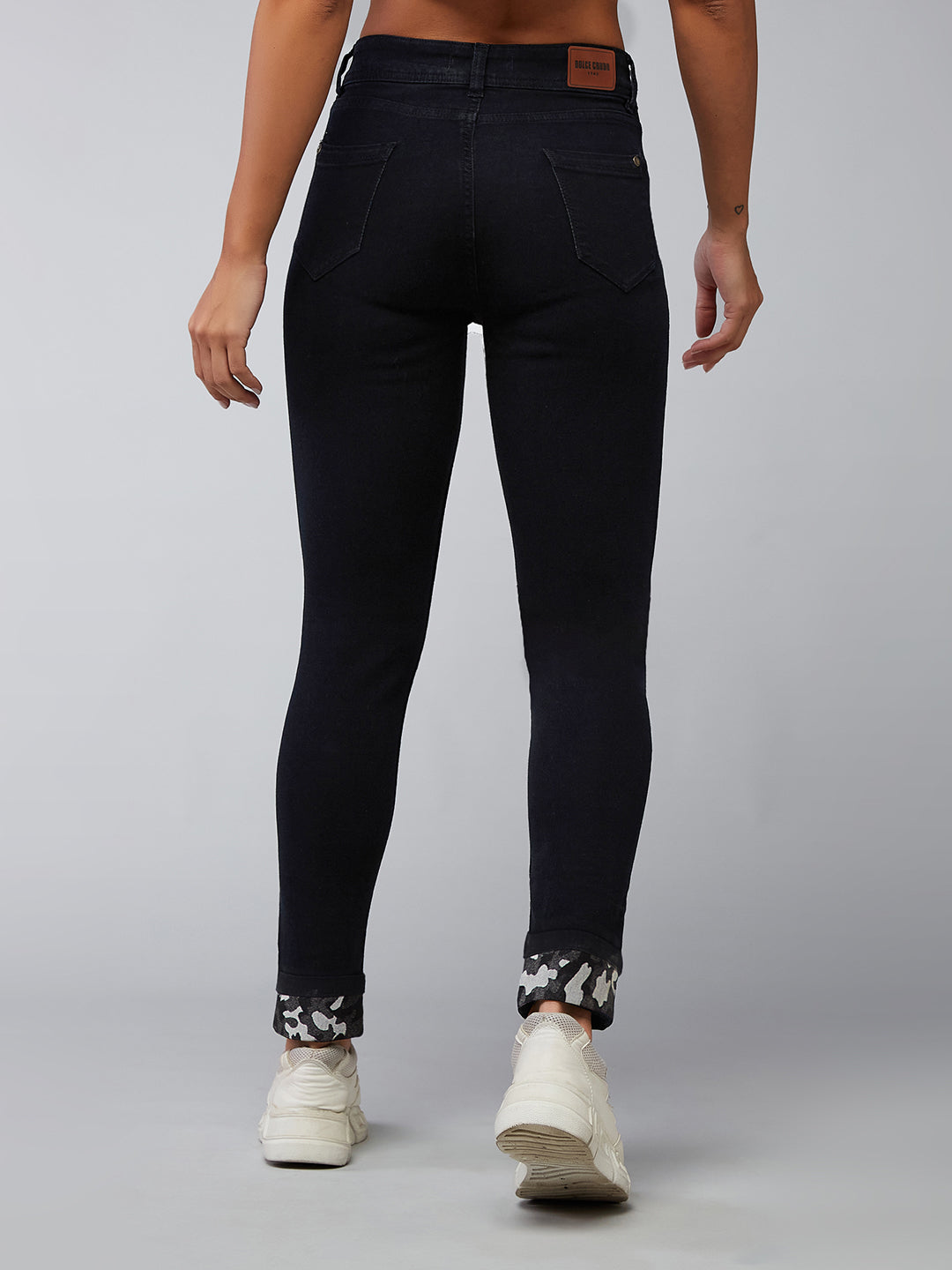 Women's Black High-Rise Slim-Fit Stretchable Denim Jeans