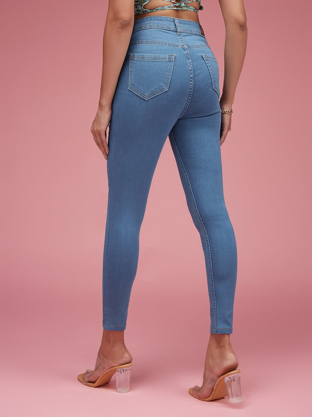 CHASEstretch™ Blue Skinny High-Rise Cropped Denim Jeans