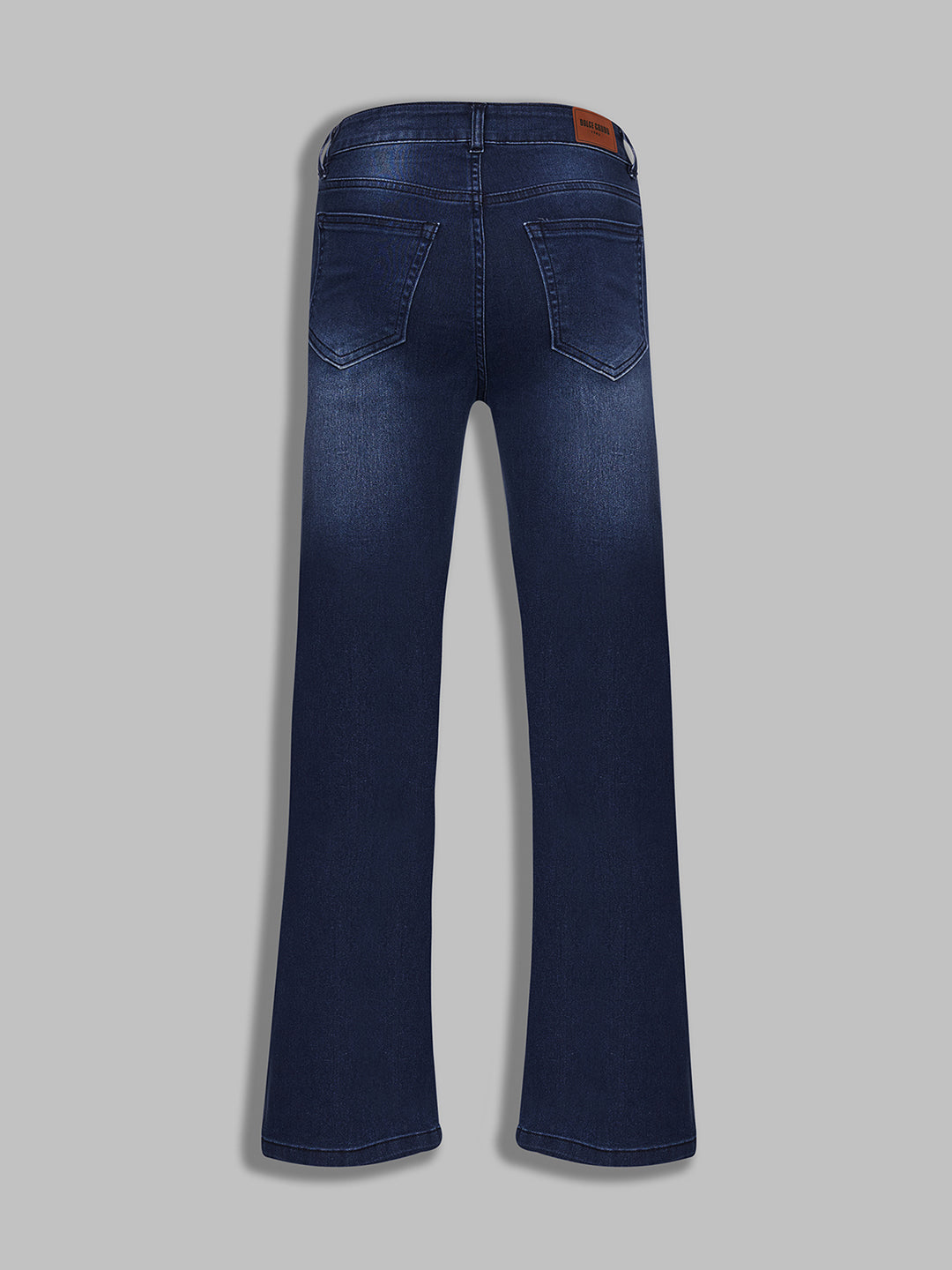 Women's Navy Blue Straight-Fit Mid-Rise Stretchable Denim Jeans