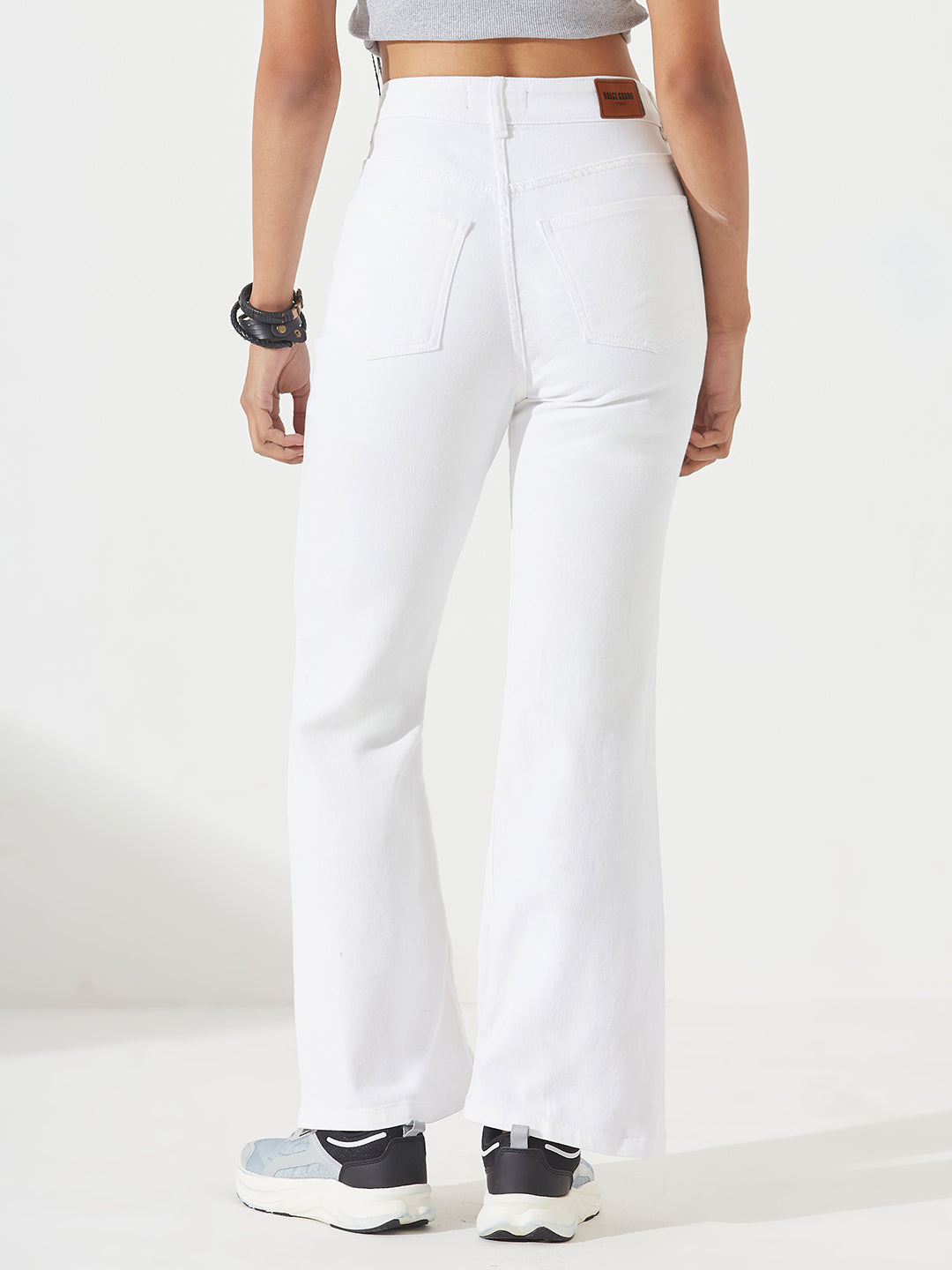 CHASEstretch™ White Bootcut High-Rise Stretchable Denim Jeans for Women