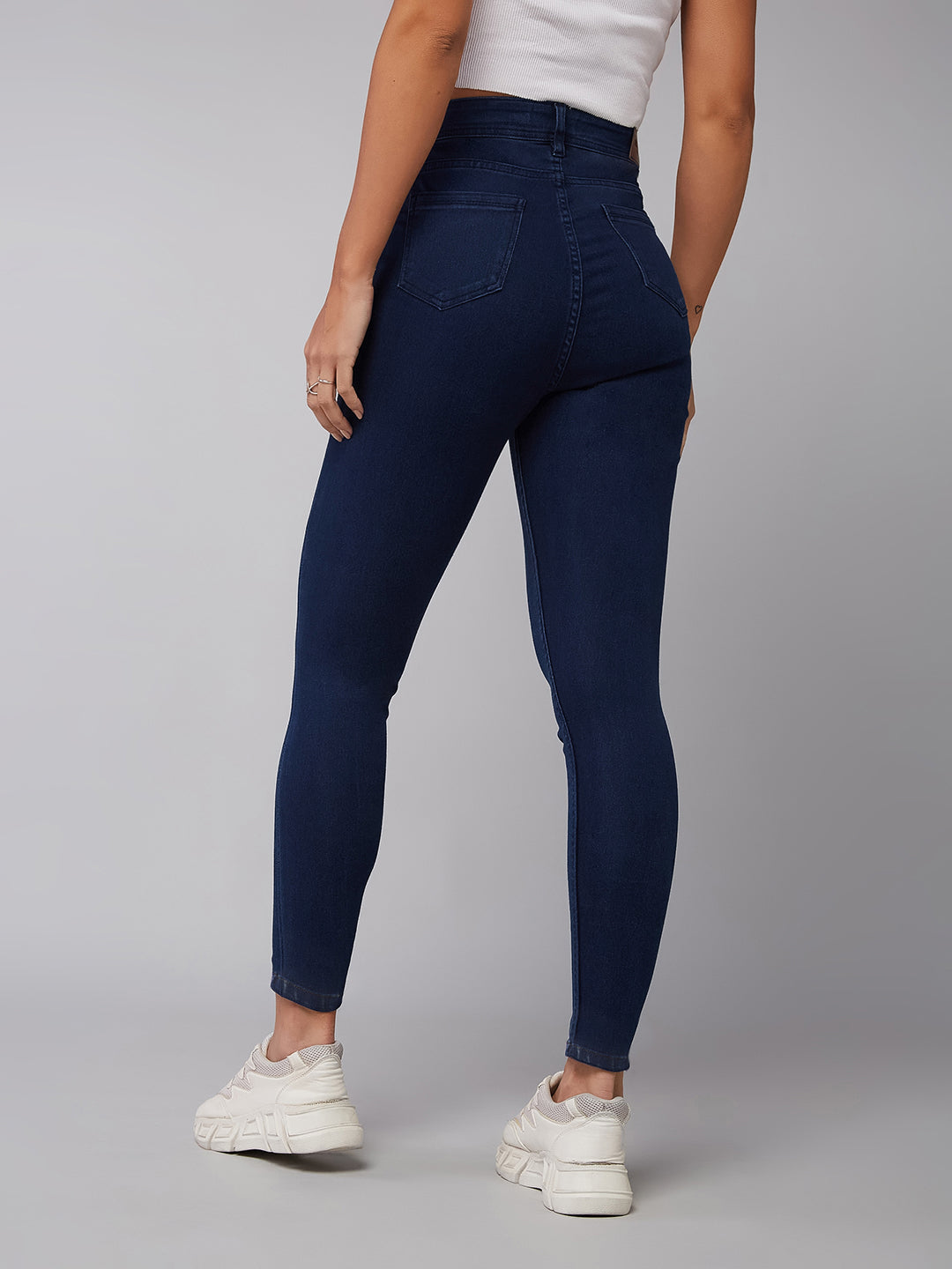 CHASEstretch™ Navy-Blue Skinny-Fit High-Rise Denim Jeans