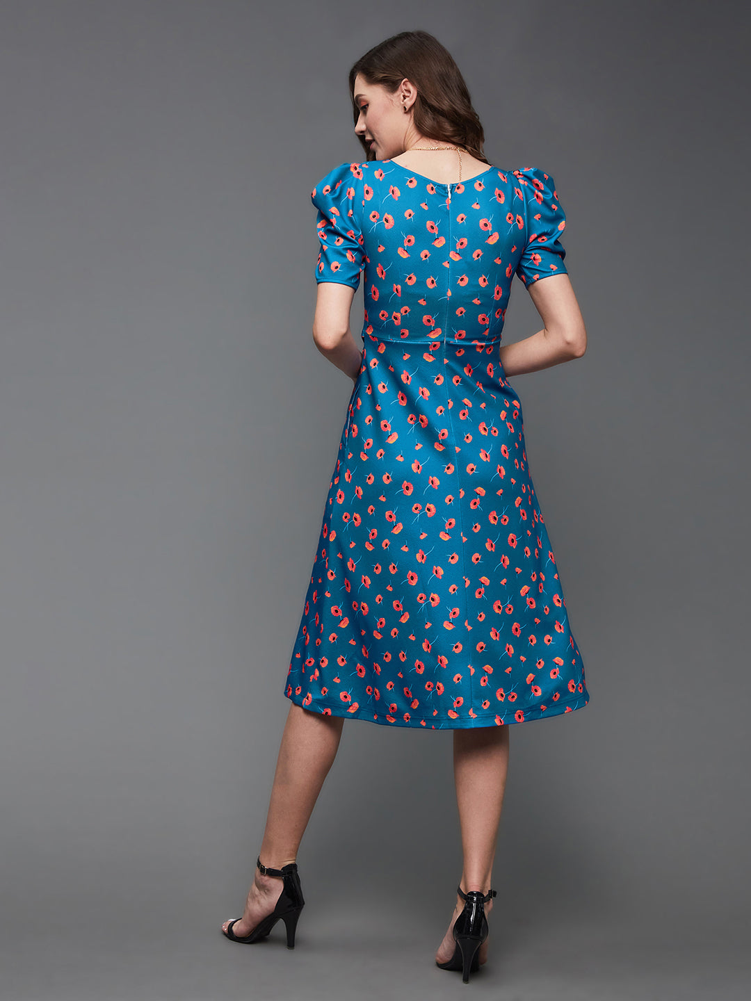 Women's Miss Chase Multicolored-Base-Blue dress — Relaxed Fit