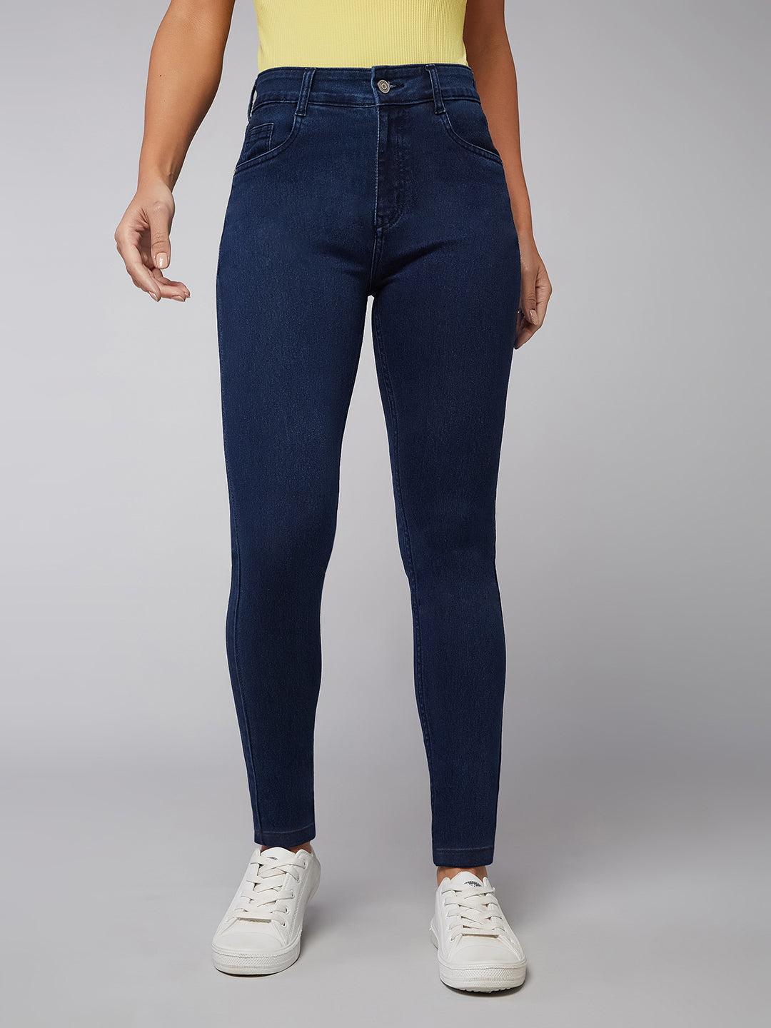 CHASEstretch™ Navy-Blue Skinny-Fit Mid-Rise Denim Jeans