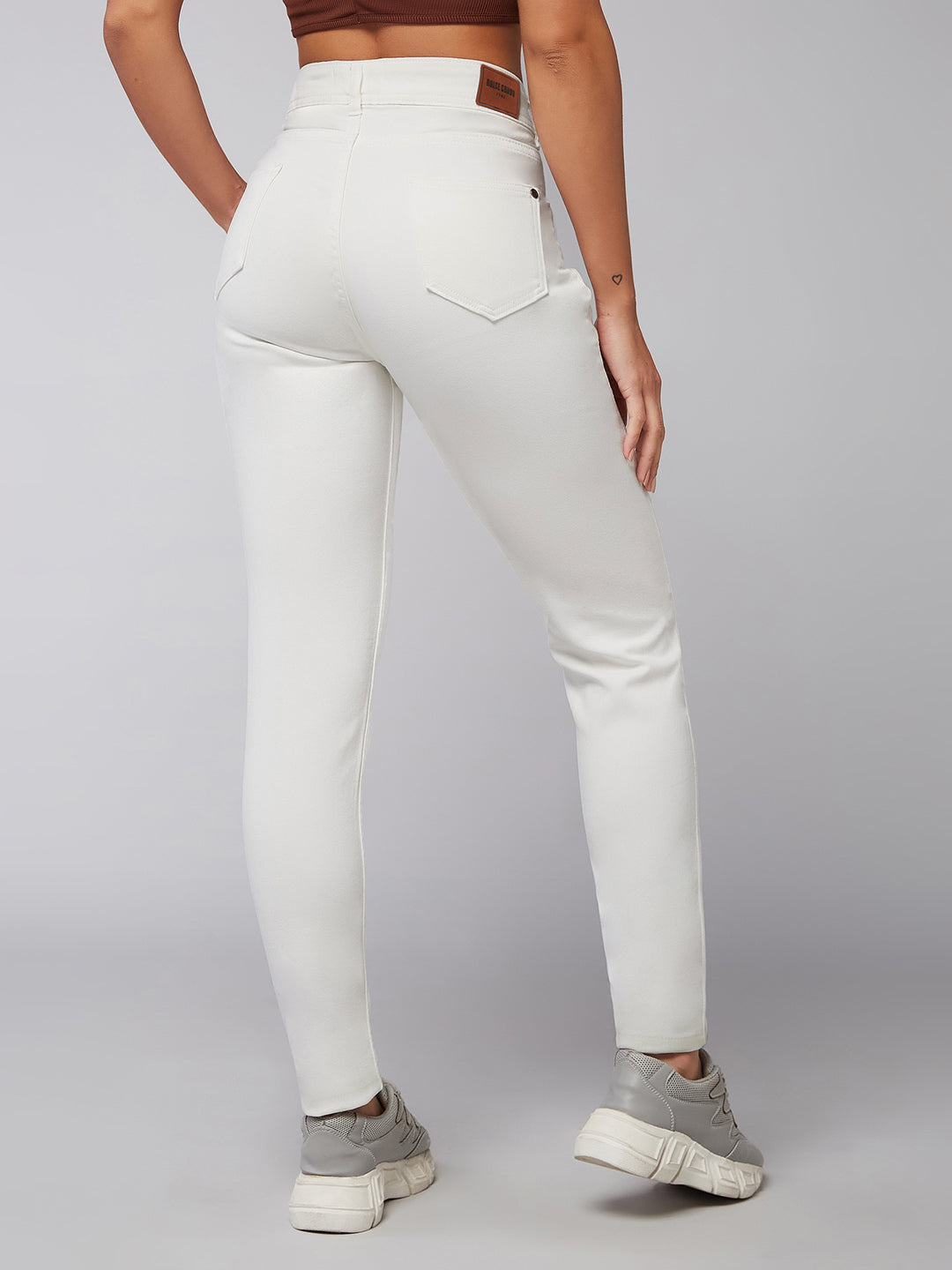 CHASEstretch™ White Skinny Mid-Rise Denim Jeans