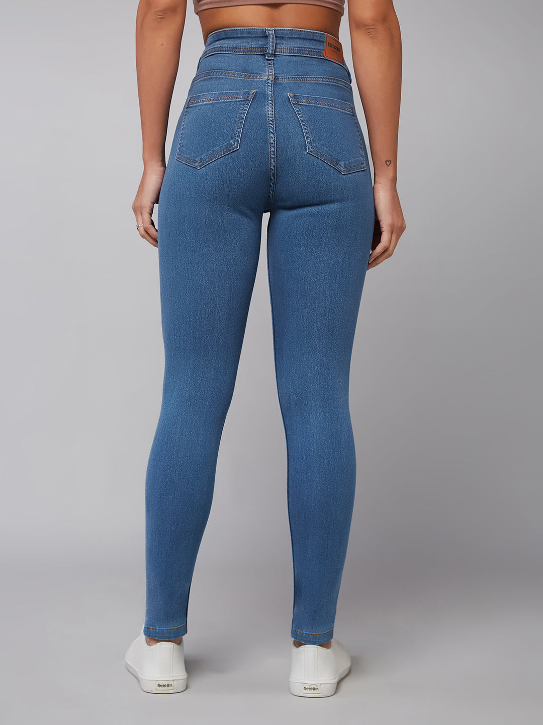 CHASEstretch™ Blue Skinny High-Rise Distressed Denim Jeans