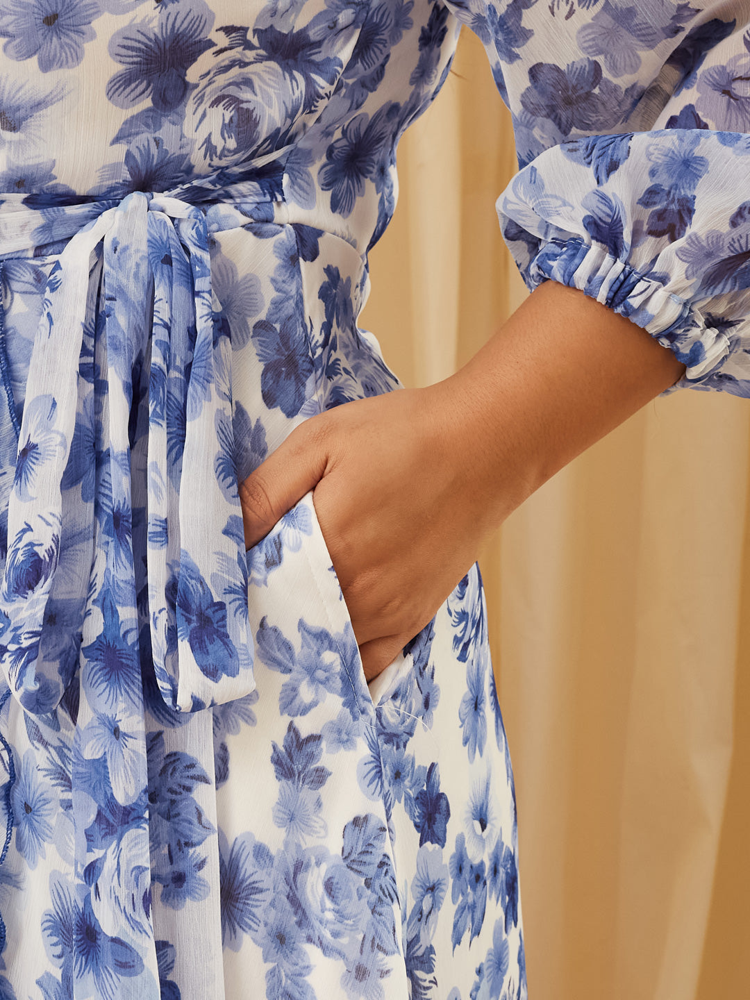 Multicolored Base White plus-size dress — Miss Chase A+ India