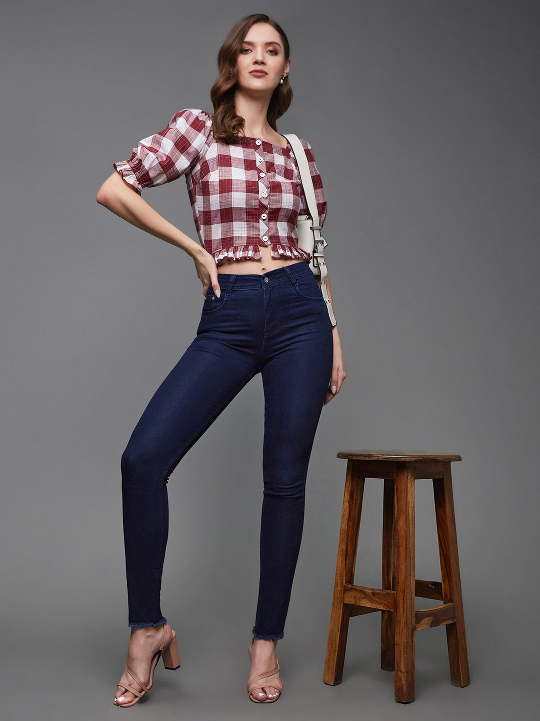 CHASEstretch™ Navy-Blue Mid-Rise Solid Denim Jeans