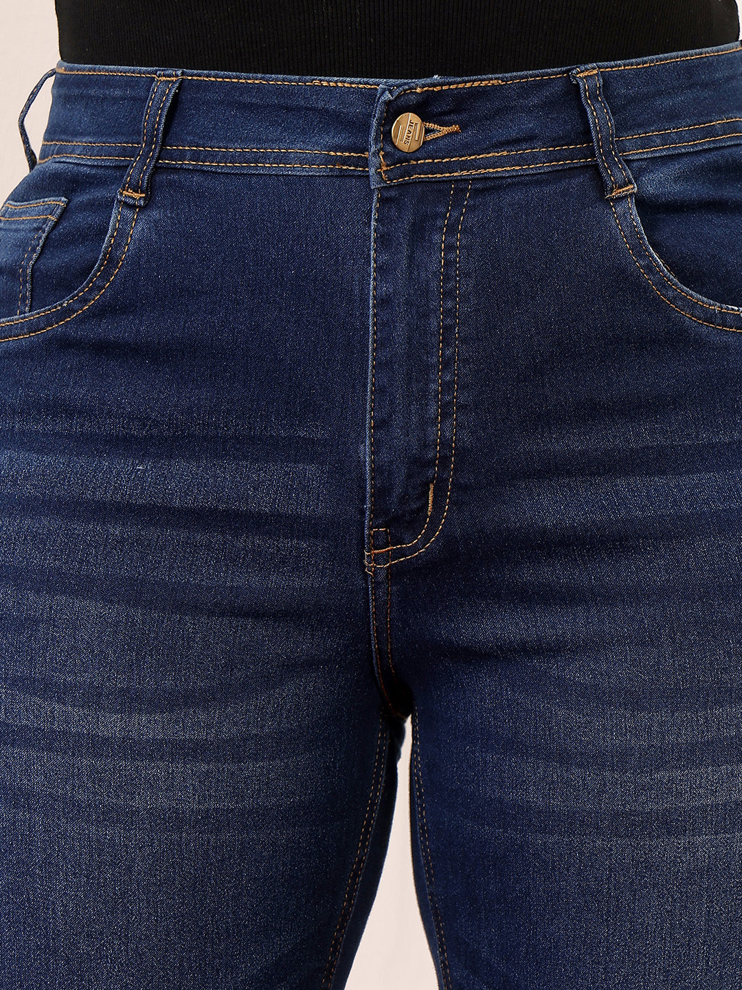 24/7 Comfort Women's Blue Bootcut Mid-Rise Length Denim Stretchable Jeans