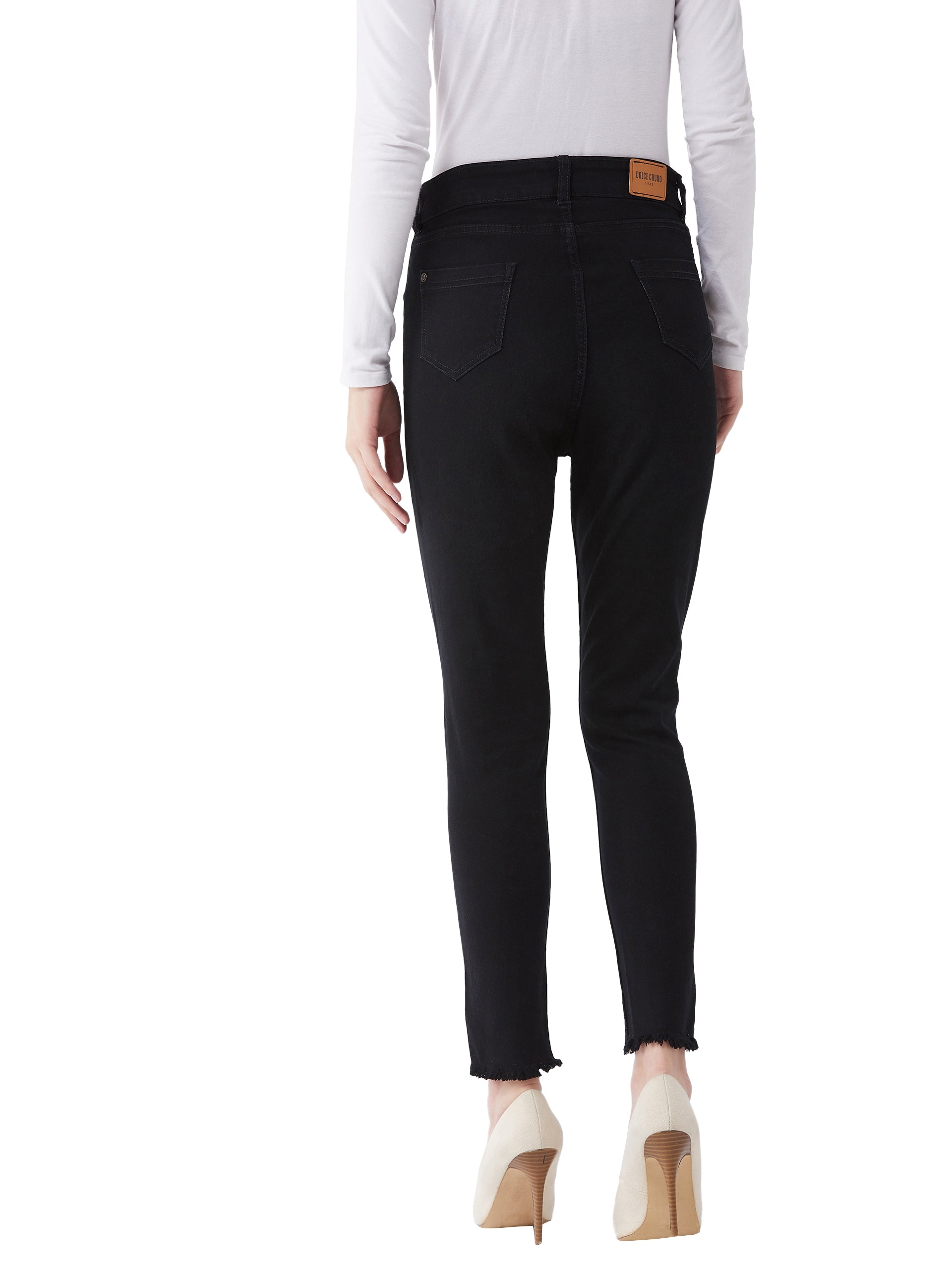 24/7 Comfort Black Slim-Fit High-Rise Denim Jeans