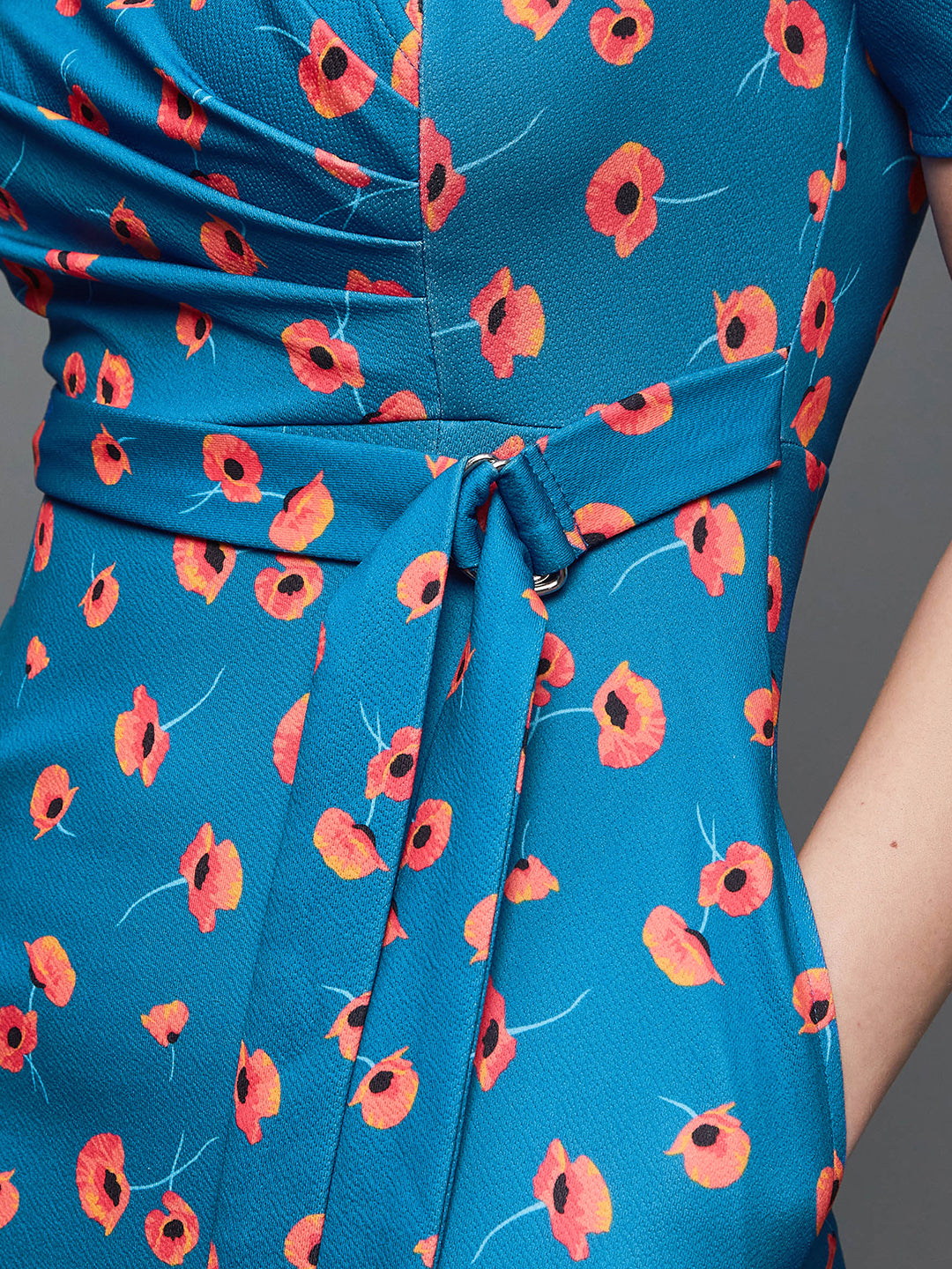 Multicolored-Base-Blue dress — Relaxed Fit | Miss Chase