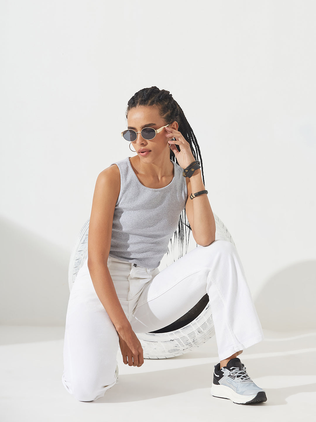 CHASEstretch™ White Bootcut High-Rise Stretchable Denim Jeans for Women