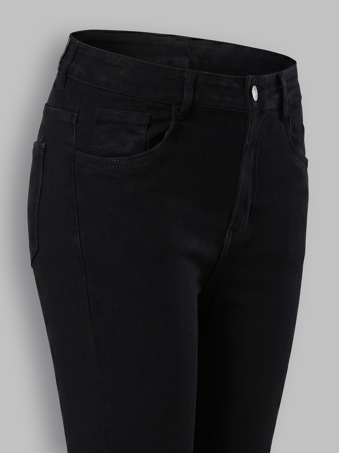 Black Skinny High Rise Stretchable Denim Jeans for Women