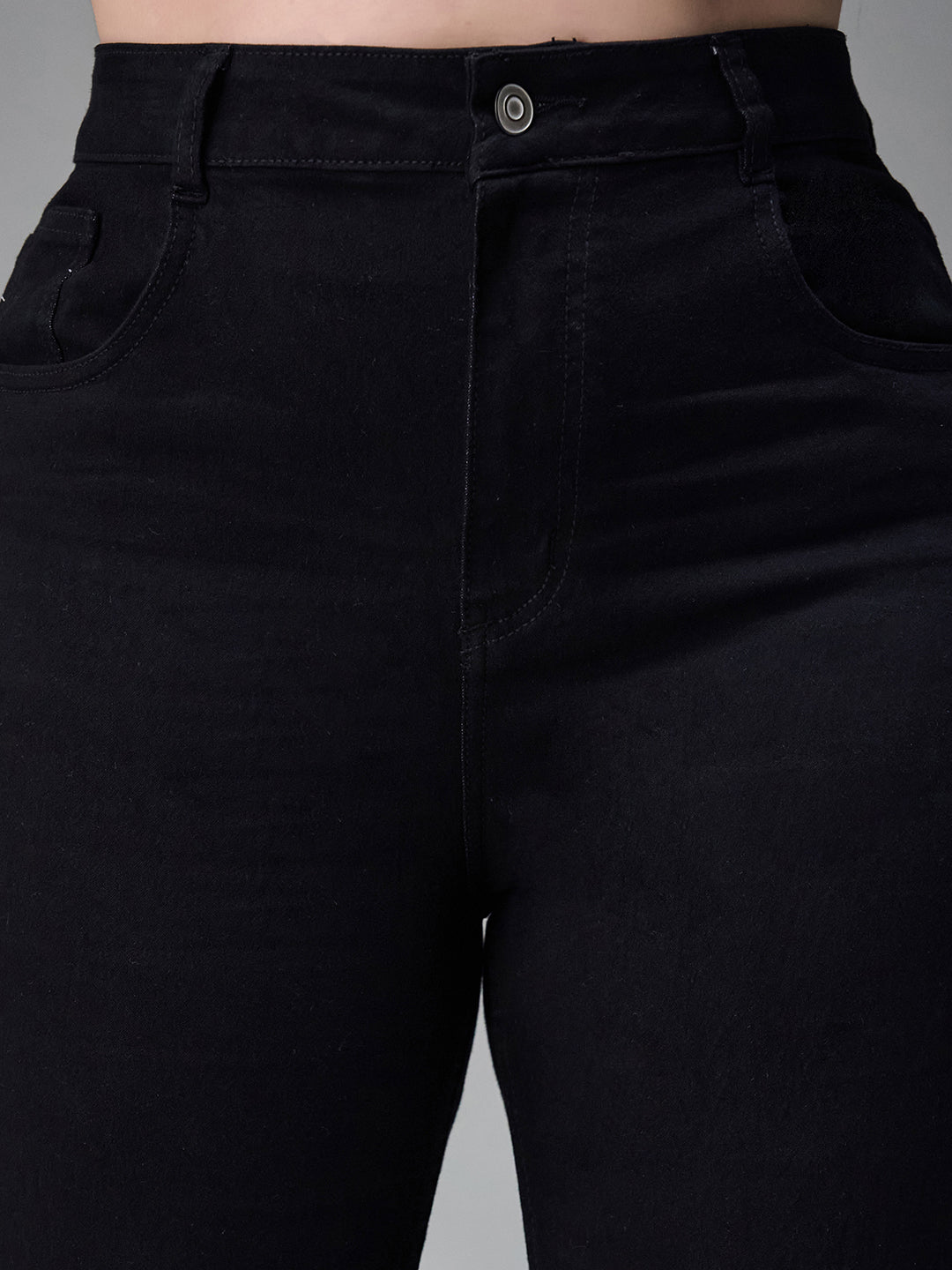 24/7 Comfort Black Bootcut High-Rise Stretchable Denim Jeans