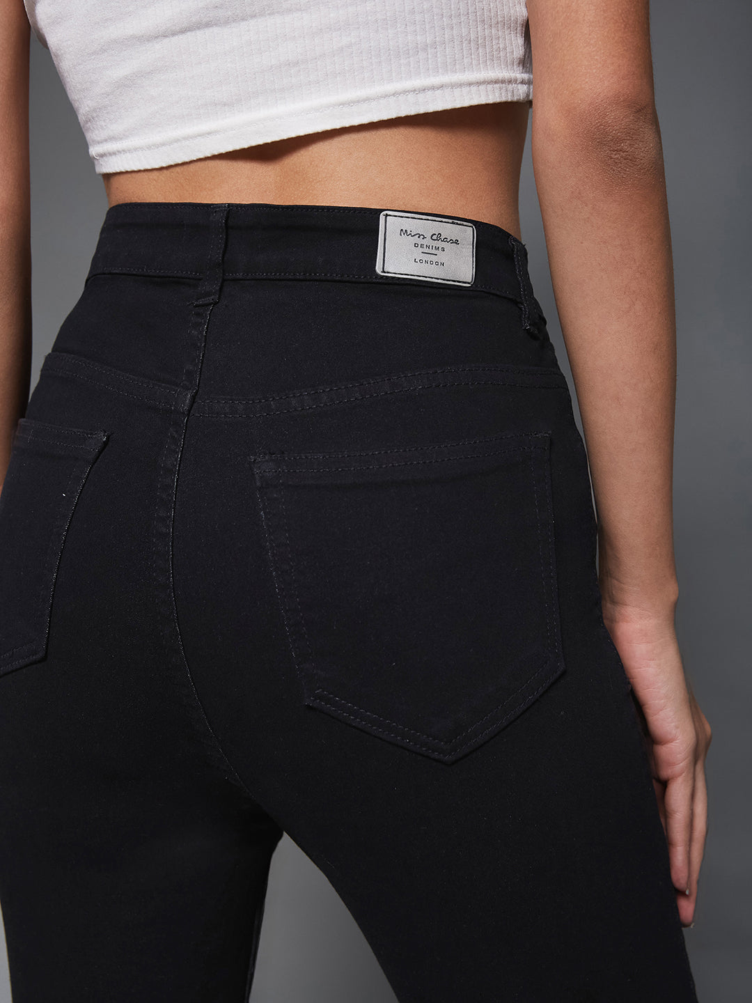 24/7 Comfort Black Skinny High-Rise Stretchable Denim Jeans