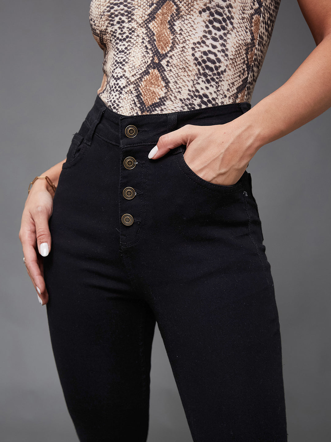 CHASEstretch™ Black Skinny-Fit High-Rise Denim Jeans