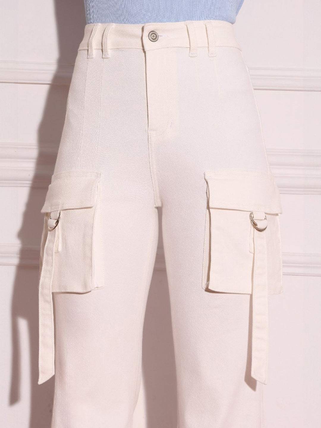 24/7 Comfort White Bootcut High-Rise Stretchable Denim Jeans