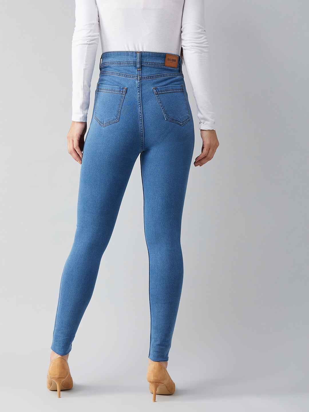 CHASEstretch™ Blue Skinny High-Rise Distressed Denim Jeans