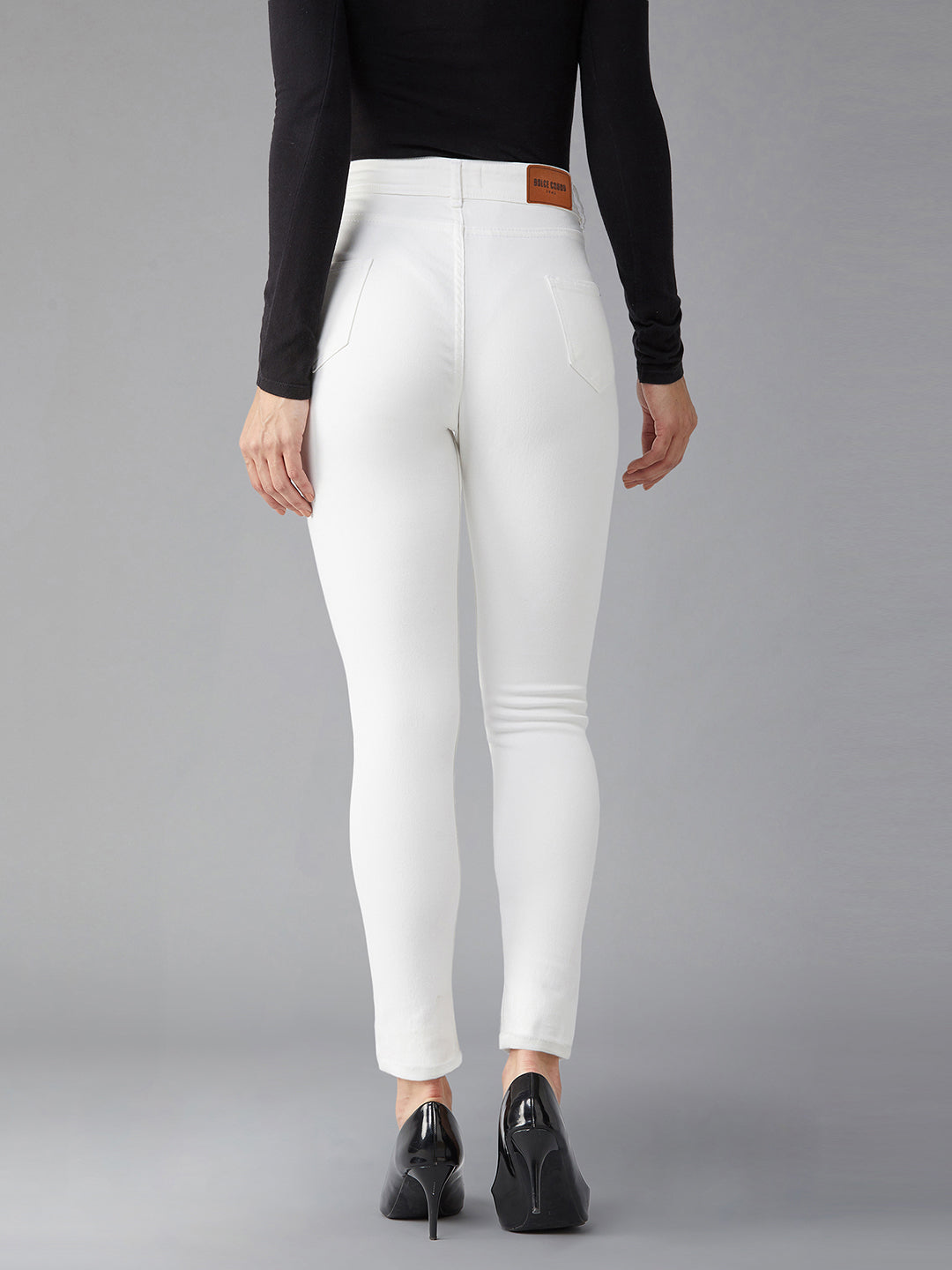 24/7 Comfort White Skinny High-Rise Stretchable Denim Jeans