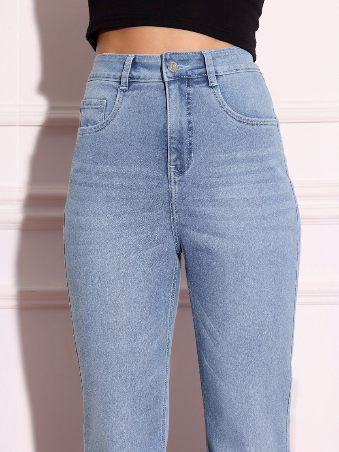 CHASEshape™ Light-Blue Bootcut High-Rise Stretchable Denim Jeans