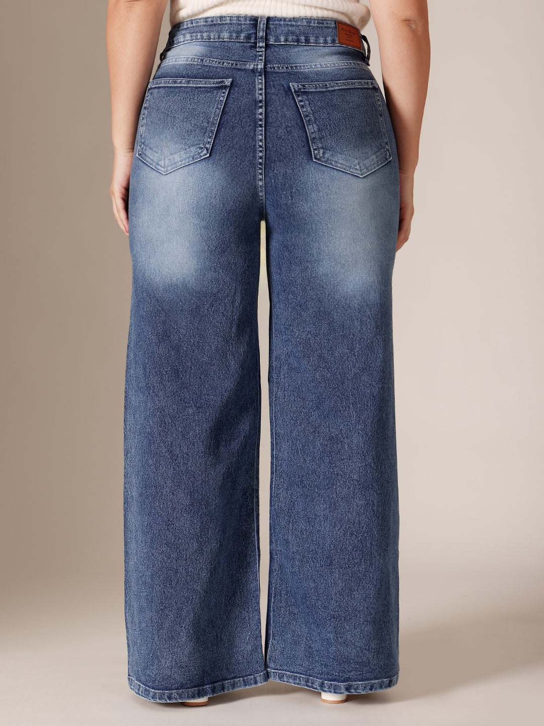 CHASEstretch™ Light Blue Wide-Leg High-Rise Stretchable Denim Jeans for Women
