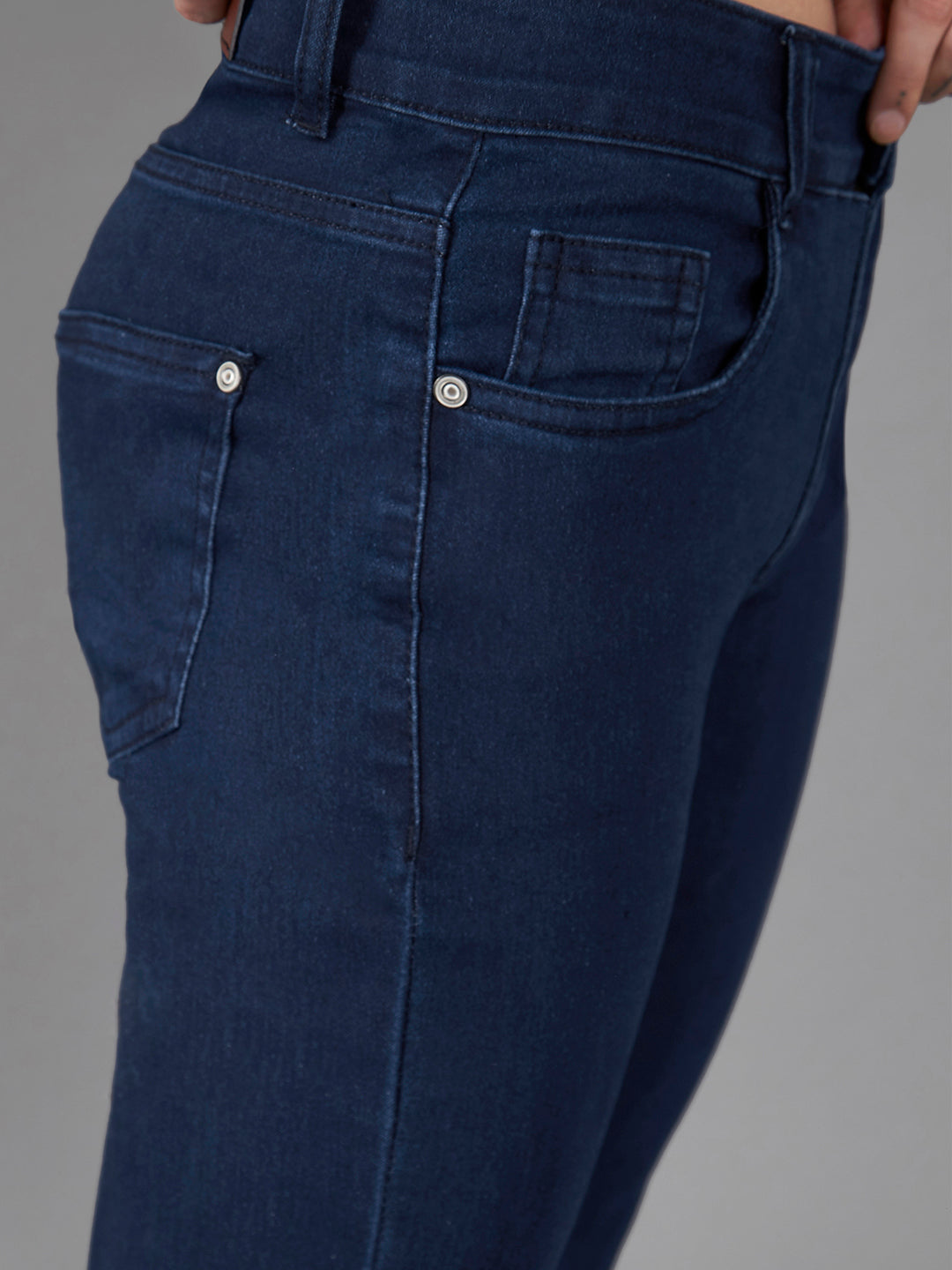 CHASEstretch™ Navy-Blue Skinny-Fit Mid-Rise Denim Jeans