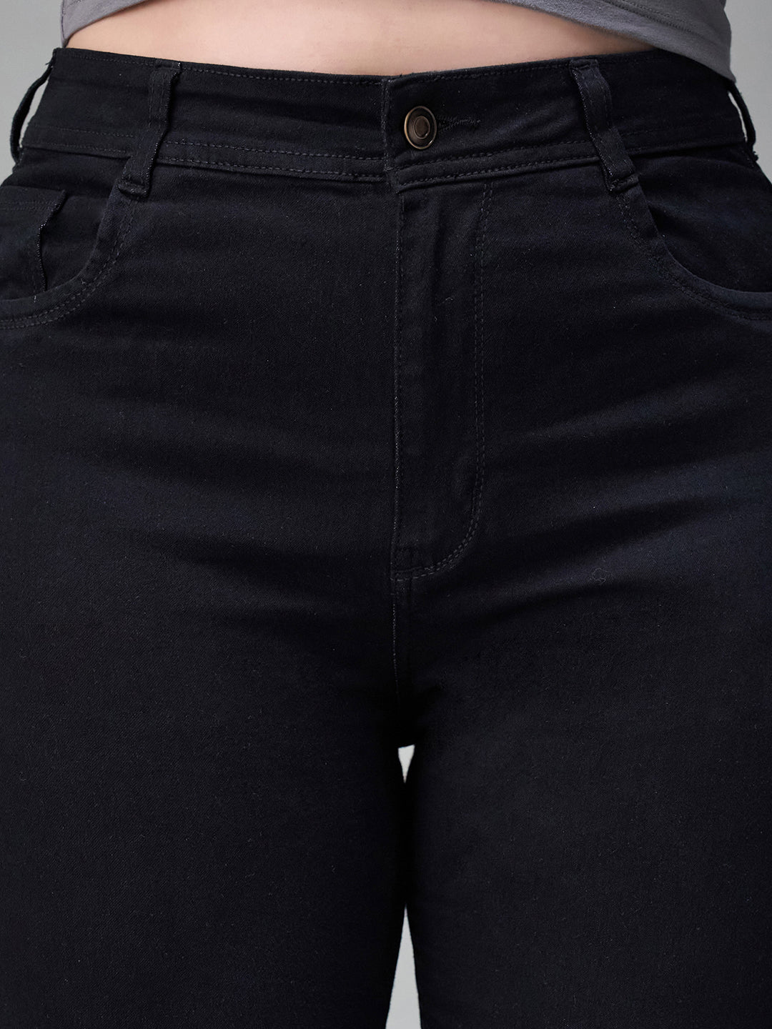 24/7 Comfort Black Slim-Fit High-Rise Denim Jeans